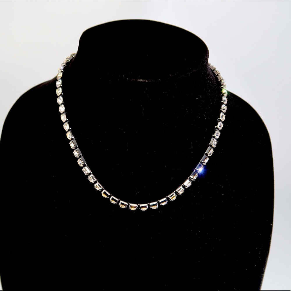 Rhinestone choker necklace